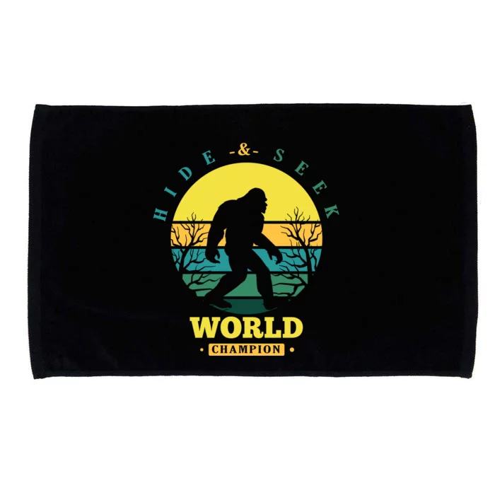 Retro Bigfoot Hide And Seek World Champion Microfiber Hand Towel