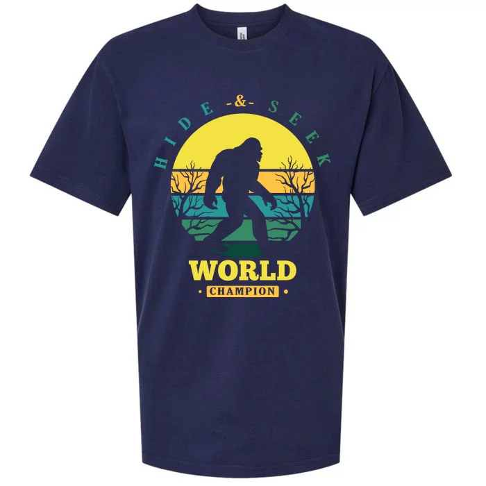 Retro Bigfoot Hide And Seek World Champion Sueded Cloud Jersey T-Shirt