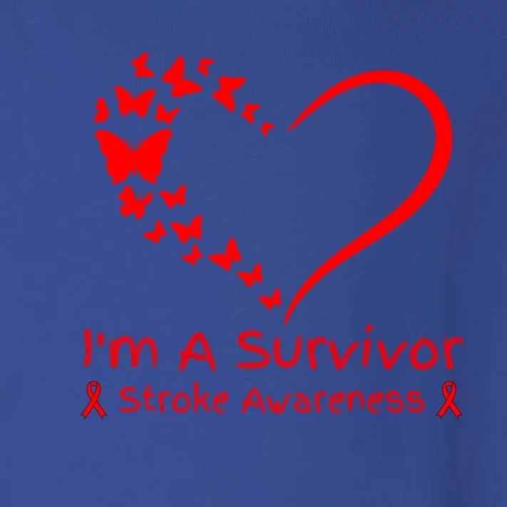 Red Butterfly Heart IM A Survivor Stroke Awareness Month Meaningful Gift Toddler Long Sleeve Shirt