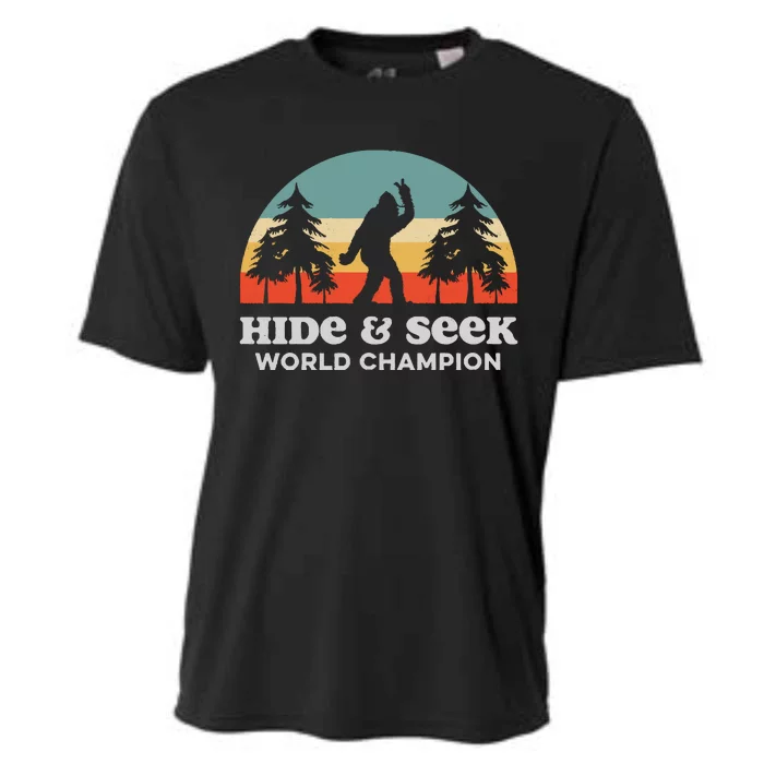 Retro Bigfoot Hide &Amp; Seek World Champion Cooling Performance Crew T-Shirt