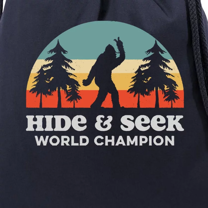 Retro Bigfoot Hide &Amp; Seek World Champion Drawstring Bag