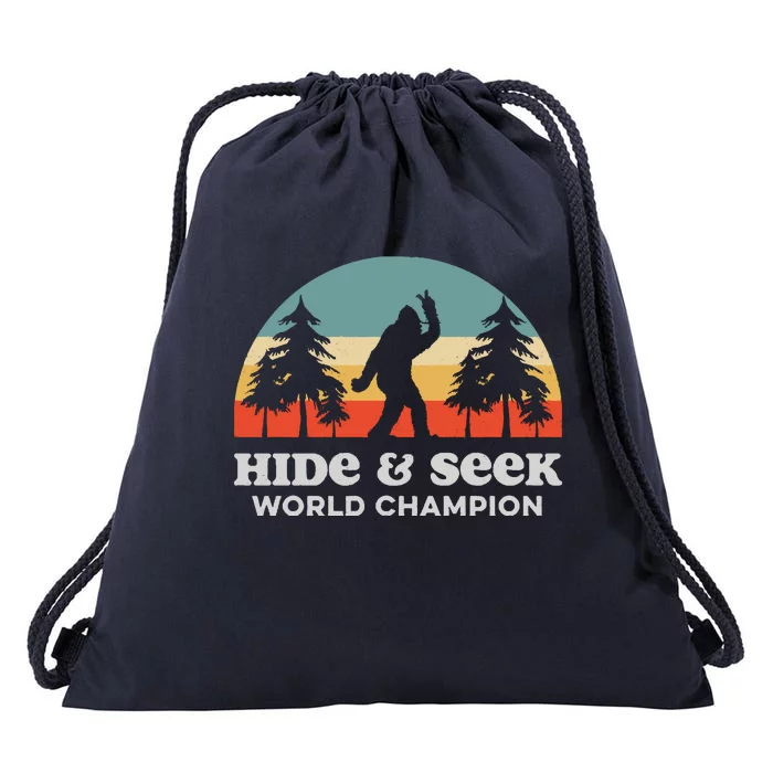 Retro Bigfoot Hide &Amp; Seek World Champion Drawstring Bag