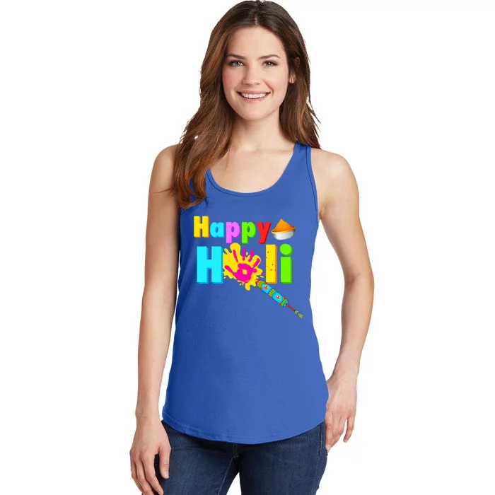 Rang Barse Happy Holi Great Gift Ladies Essential Tank