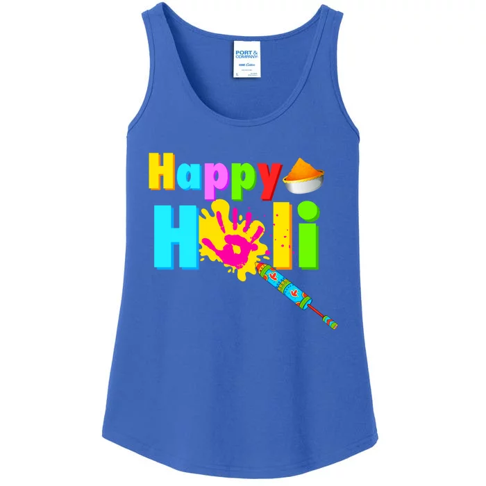 Rang Barse Happy Holi Great Gift Ladies Essential Tank