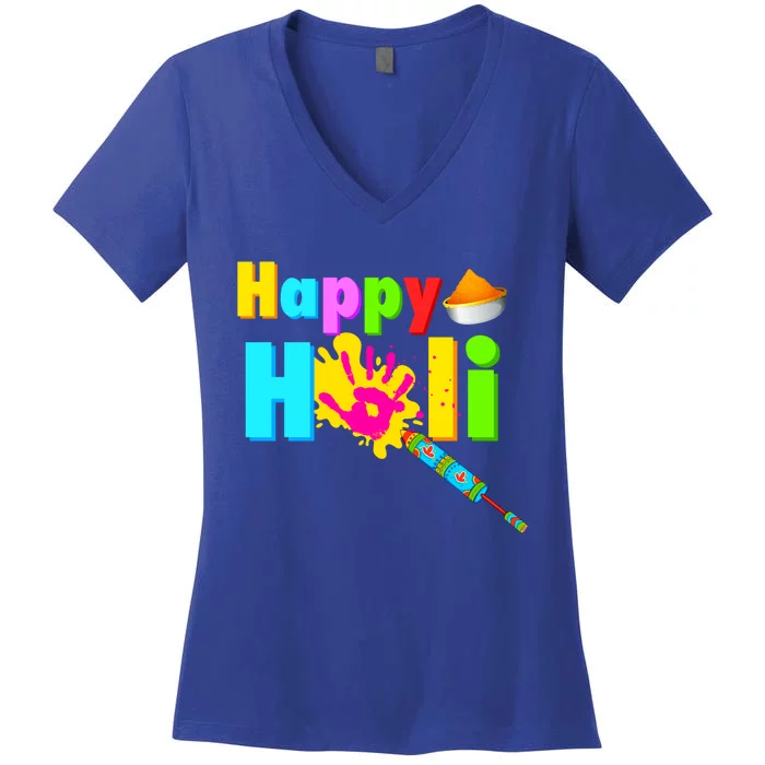 Rang Barse Happy Holi Great Gift Women's V-Neck T-Shirt