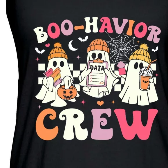 Retro Boo Havior Crew Behavior Analyst Halloween Aba Rbt Ladies Essential Flowy Tank