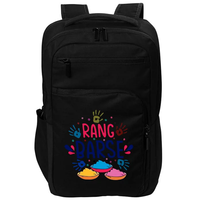 Rang Barse Happy Holi Hindu Festival Of Colors Hindu Family Matching Impact Tech Backpack