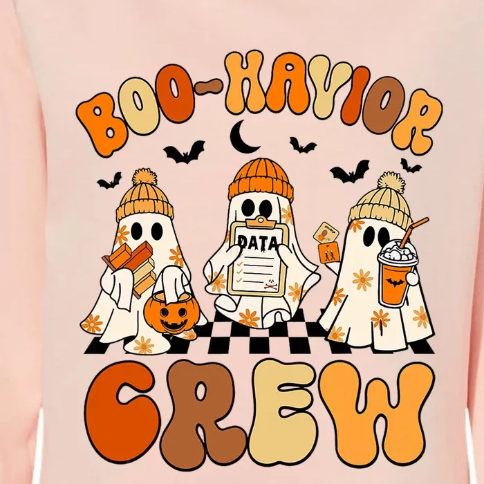 Retro Boo Havior Crew Behavior Analyst Halloween Aba Rbt Womens California Wash Sweatshirt