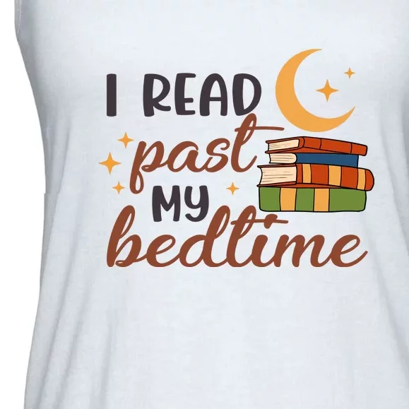 Reading Books I Read Past My Bedtime Gift Cute Reading Ladies Essential Flowy Tank