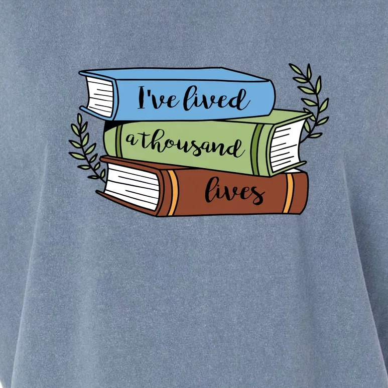 Reading Books I've Lived A Thousand Lives Gift Cute Reading Garment-Dyed Women's Muscle Tee