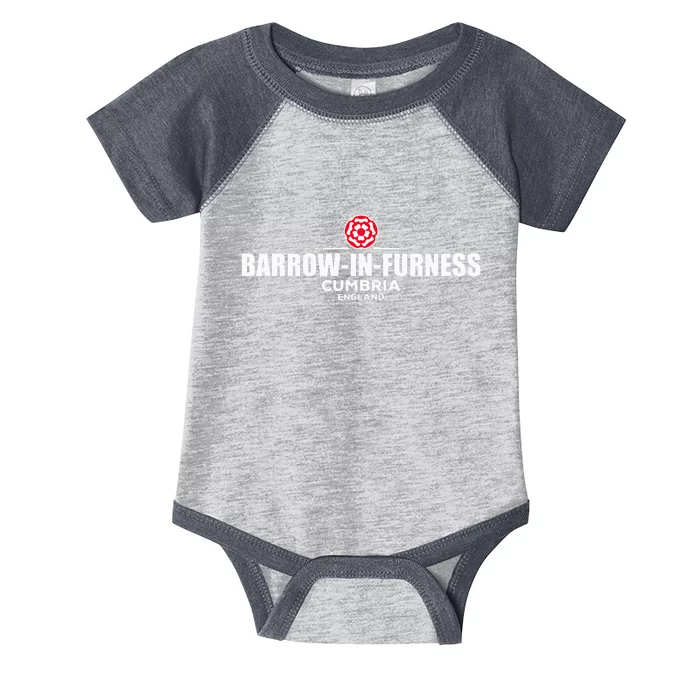 retro Barrow in Furness Cumbria England Infant Baby Jersey Bodysuit