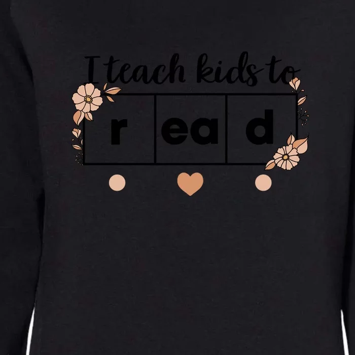 Reading Books I Teach To Read Floral Gift Womens California Wash Sweatshirt