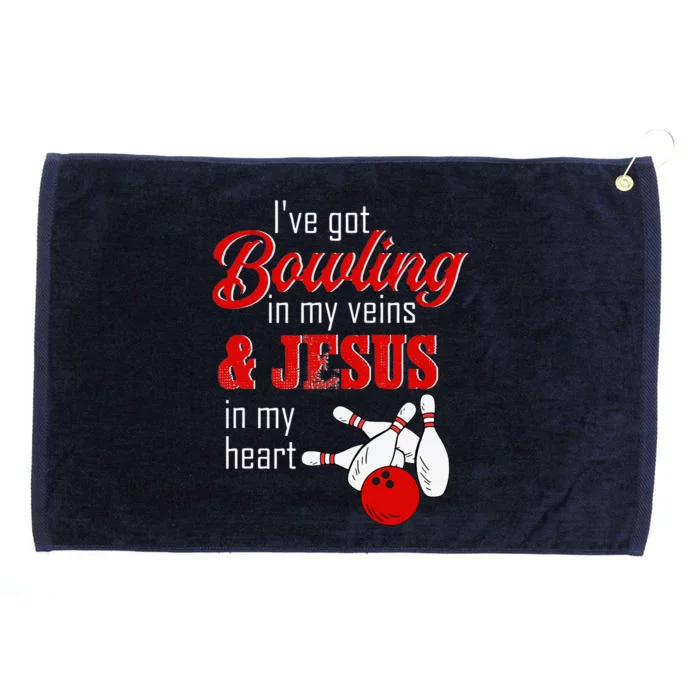 RD Bowling In My Veins Jesus In My Heart Grommeted Golf Towel