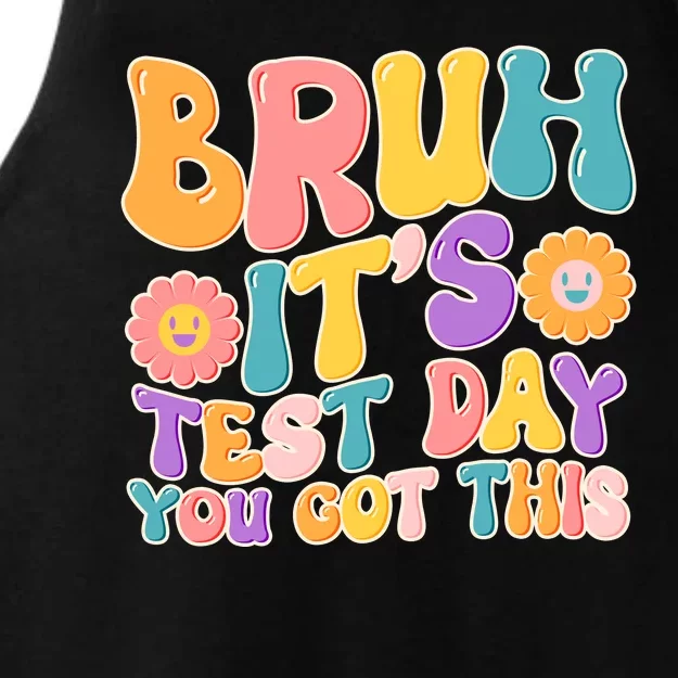 Retro Bruh Its Test Day You Got This Ladies Tri-Blend Wicking Tank