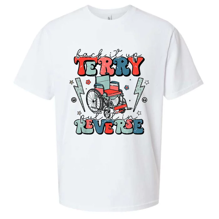 Retro Back It Up Terry Put It In Reverse Funny 4th Of July Sueded Cloud Jersey T-Shirt