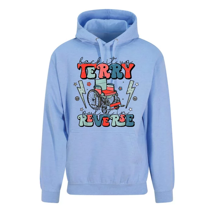 Retro Back It Up Terry Put It In Reverse Funny 4th Of July Unisex Surf Hoodie