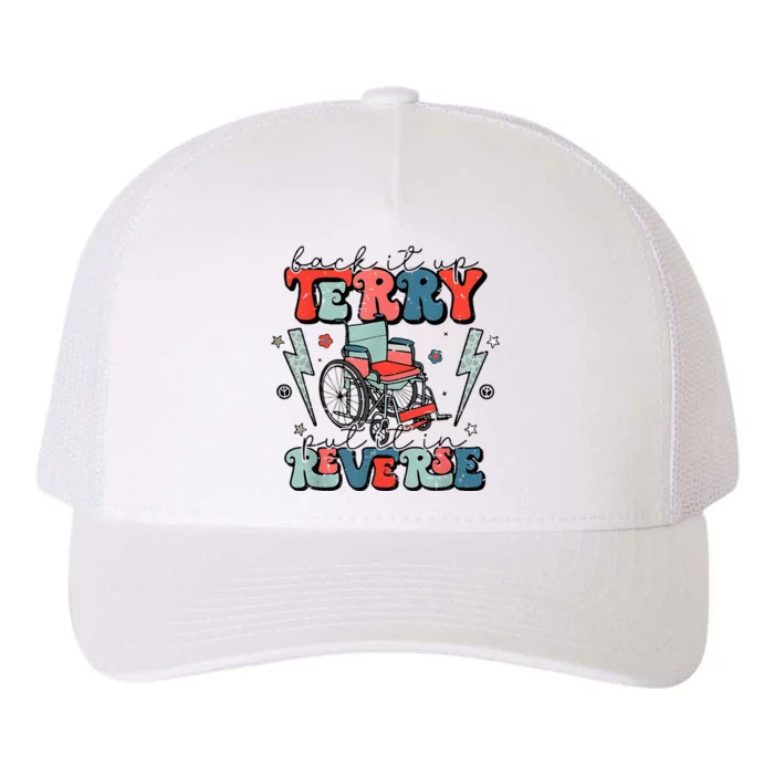 Retro Back It Up Terry Put It In Reverse Funny 4th Of July Yupoong Adult 5-Panel Trucker Hat