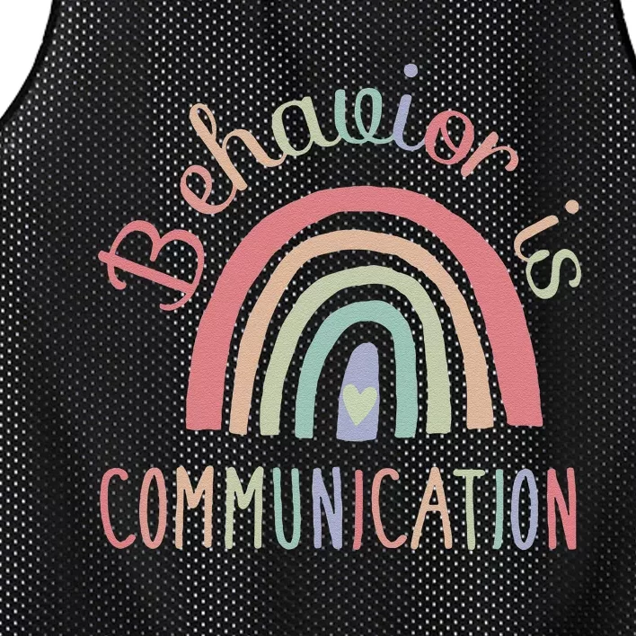 Rainbow Behavior Is Communication Special Education Sped Mesh Reversible Basketball Jersey Tank