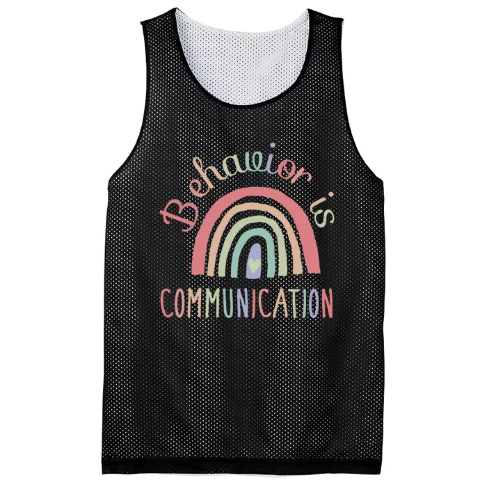 Rainbow Behavior Is Communication Special Education Sped Mesh Reversible Basketball Jersey Tank