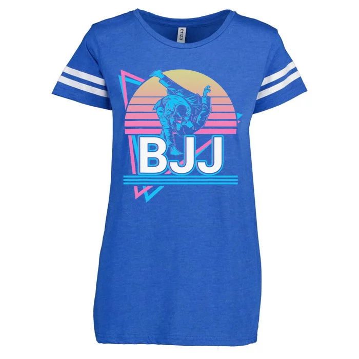 Retro Brazilian Jiu Jitsu Funny BJJ Gifts Enza Ladies Jersey Football T-Shirt