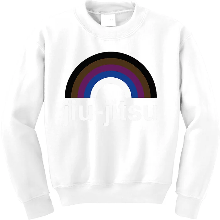 Rainbow Brazilian JiuJitsu Is BJJ Gay Design Kids Sweatshirt