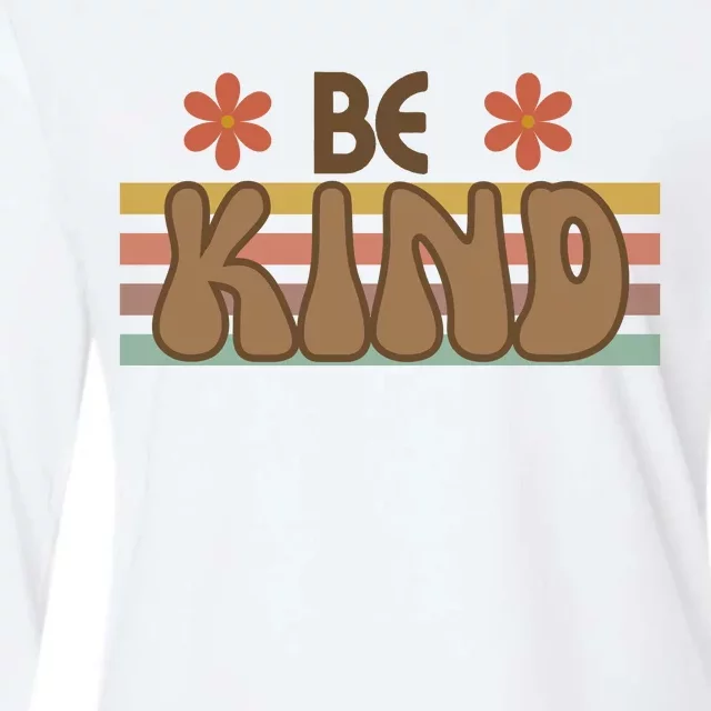 Retro Be Kind Anti Bullying Gift Womens Cotton Relaxed Long Sleeve T-Shirt