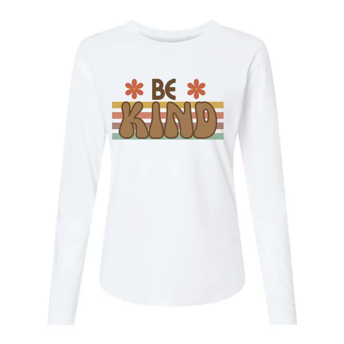 Retro Be Kind Anti Bullying Gift Womens Cotton Relaxed Long Sleeve T-Shirt