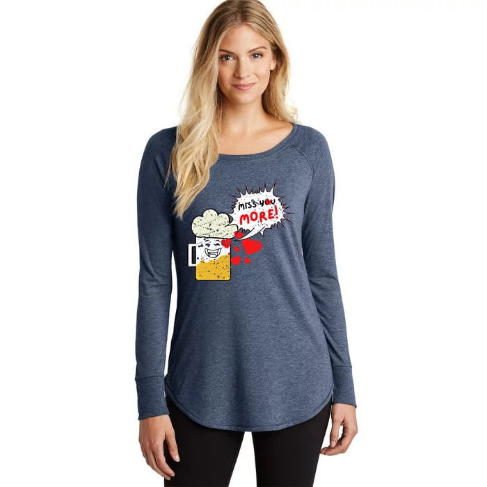 Retro Beer Kawaii Funny Valentines Day Miss Beer Lover Gift Women's Perfect Tri Tunic Long Sleeve Shirt