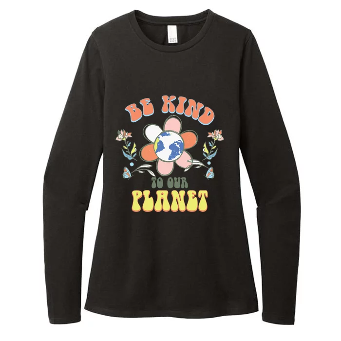 Retro Be Kind To Our Planet Earth Day Protect Our Earth Gift Womens CVC Long Sleeve Shirt