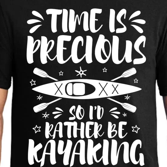 Rather Be Kayaking Cool Humorous Kayak Enthusiasts Love Gift Pajama Set