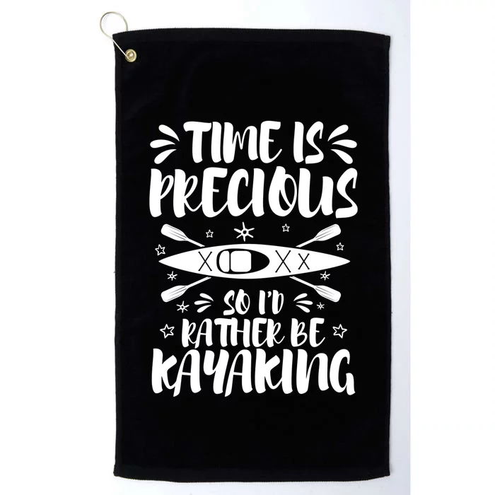 Rather Be Kayaking Cool Humorous Kayak Enthusiasts Love Gift Platinum Collection Golf Towel