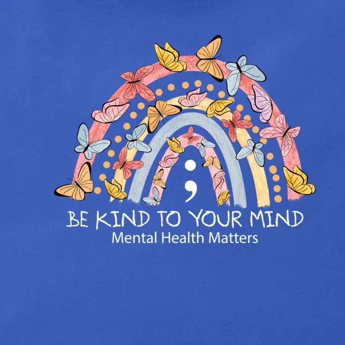 Rainbow Be Kind To Your Mind Tal Health Matters Gift Zip Tote Bag