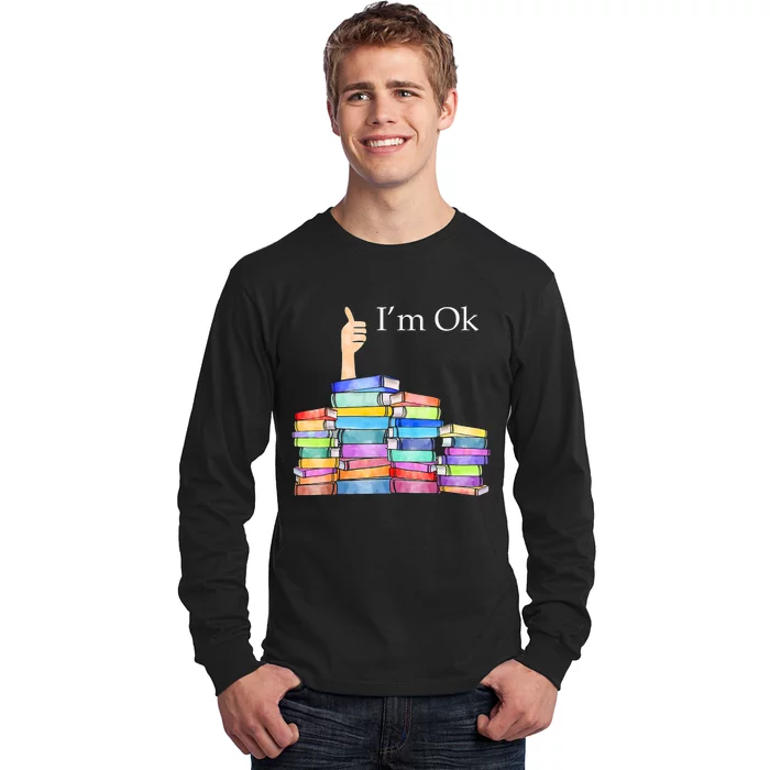 Reading Book Lovers I'm Ok National Book Lovers Day Long Sleeve Shirt