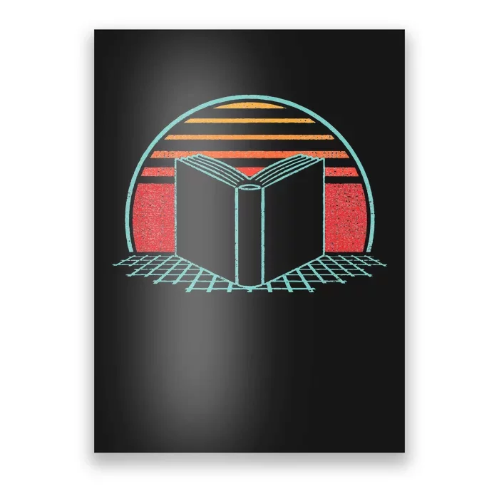 Reading Book Lover Retro 80s Style Bookworm Librarian Poster