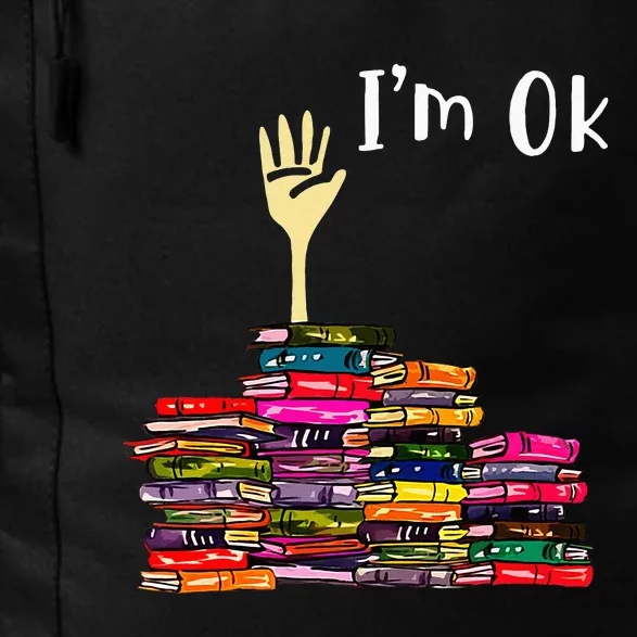 Reading Books Librarian Reader Nerd Im Ok Teacher School Daily Commute Backpack