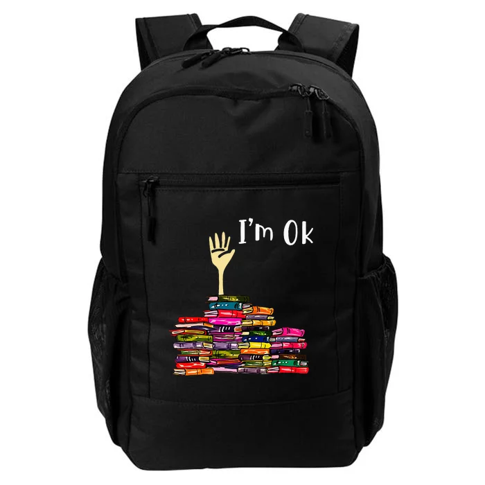 Reading Books Librarian Reader Nerd Im Ok Teacher School Daily Commute Backpack