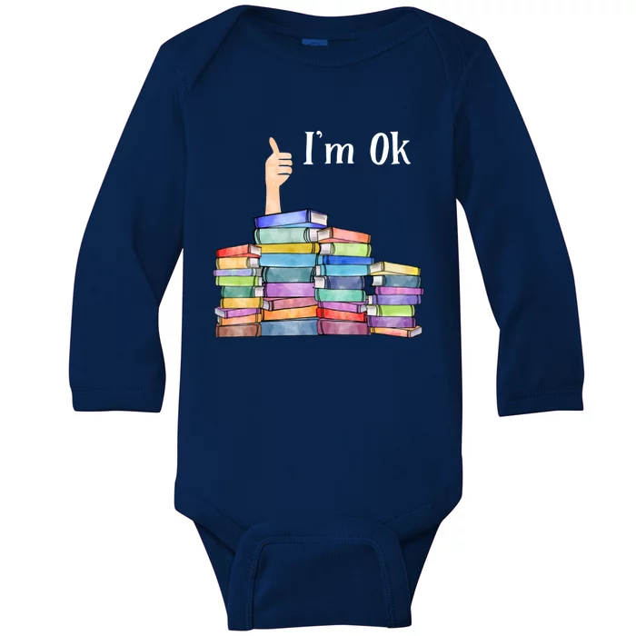 Reading Book Lovers I'm Ok National Book Lovers Day Gift Baby Long Sleeve Bodysuit