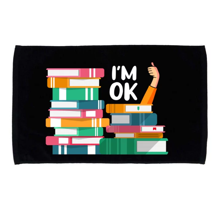 Reading Book Lovers I'm Ok National Book Lovers Day Cute Gift Microfiber Hand Towel