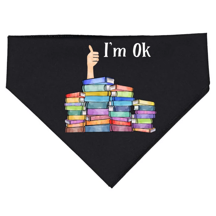 Reading Book Lovers Im Ok National Book Lovers Day USA-Made Doggie Bandana