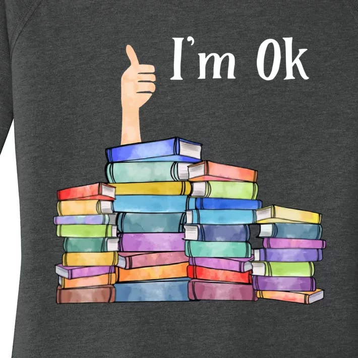 Reading Book Lovers Im Ok National Book Lovers Day Women's Perfect Tri Tunic Long Sleeve Shirt