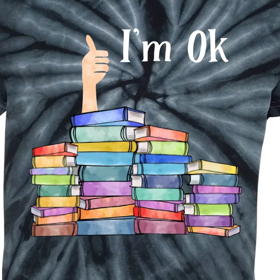 Reading Book Lovers Im Ok National Book Lovers Day Kids Tie-Dye T-Shirt