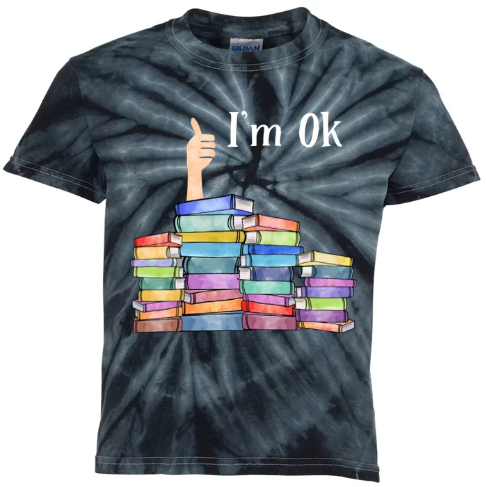 Reading Book Lovers Im Ok National Book Lovers Day Kids Tie-Dye T-Shirt