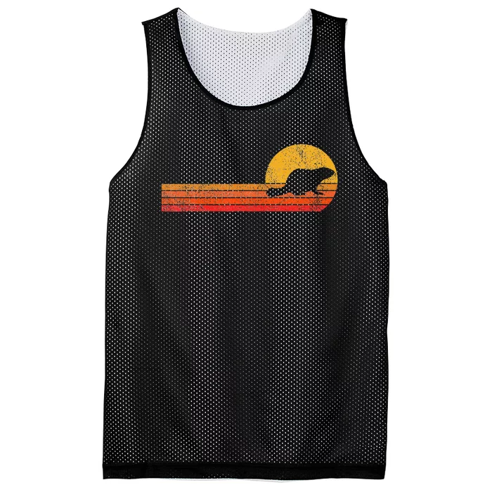 Retro Beaver Lover Funny Beaver Vintage Mesh Reversible Basketball Jersey Tank