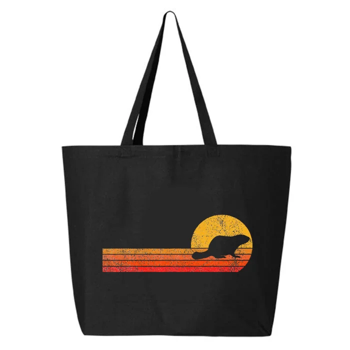 Retro Beaver Lover Funny Beaver Vintage 25L Jumbo Tote