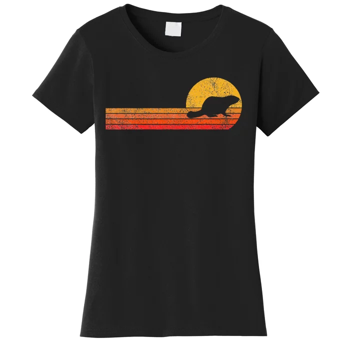 Retro Beaver Lover Funny Beaver Vintage Women's T-Shirt