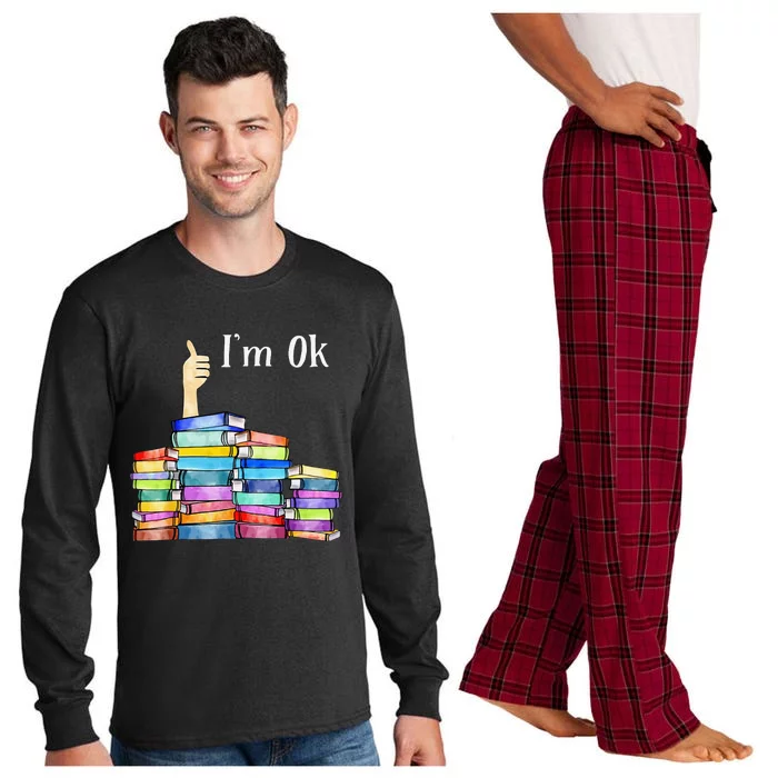 Reading Book Lovers I'm Ok National Book Lovers Day Long Sleeve Pajama Set