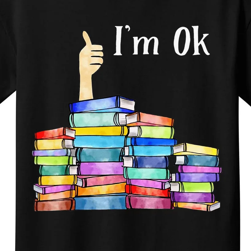 Reading Book Lovers I'm Ok National Book Lovers Day Kids T-Shirt