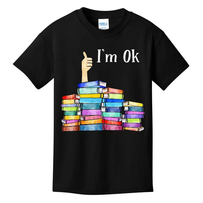 Reading Book Lovers I'm Ok National Book Lovers Day Kids T-Shirt