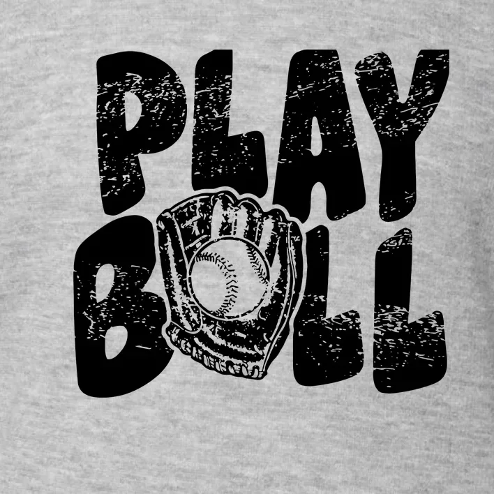 Retro Baseball Lover Team Sport Play Ball Baseball Game Day Toddler Sweatshirt