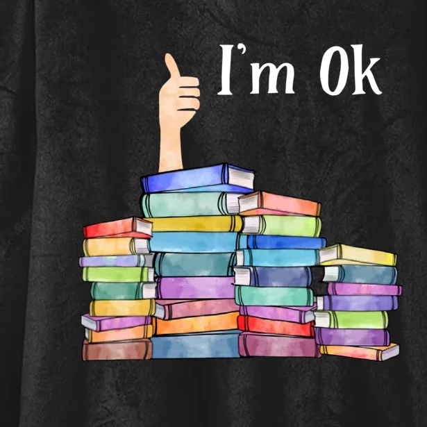 Reading Book Lovers Im Ok National Book Lovers Day Hooded Wearable Blanket